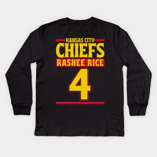 Kansas City Chiefs Rashee Rice 4 American Football Kids Long Sleeve T-Shirt